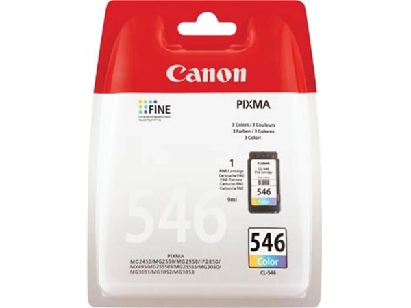 Een Canon inktcartridge CL-546, 180 pagina's, OEM 8289B001, 3 kleuren koop je bij Muys Kantoor & Kado