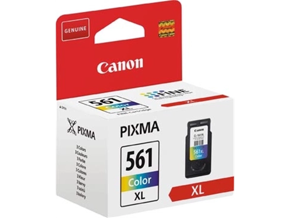 Een Canon inktcartridge CL-561XL, 300 pagina's, OEM 3730C001, 3 kleuren koop je bij Muys Kantoor & Kado