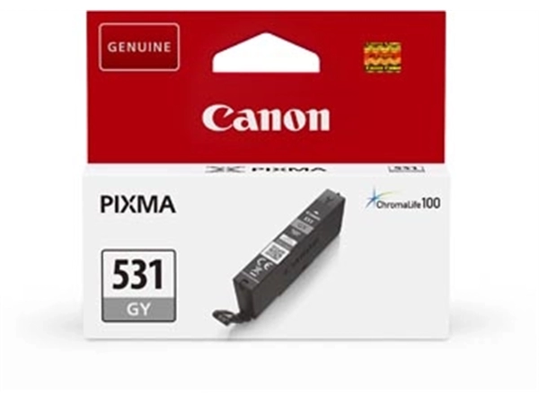 Een Canon inktcartridge CLI-531, 515 pagina's, OEM 6122C001, grijs koop je bij Muys Kantoor & Kado