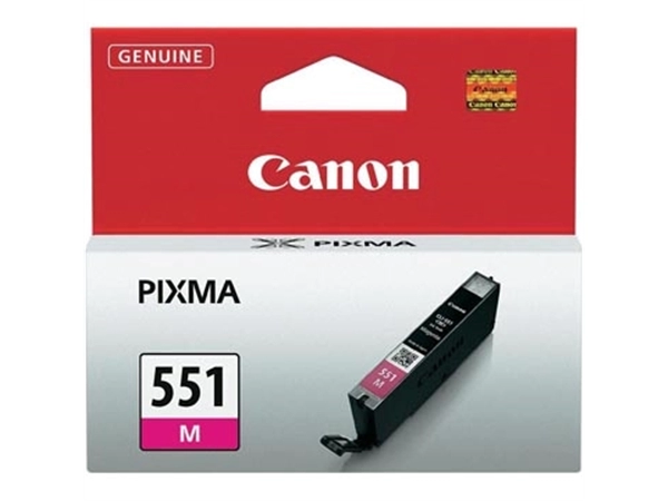 Een Canon inktcartridge CLI-551M, 319 pagina's, OEM 6510B001, magenta koop je bij Muys Kantoor & Kado