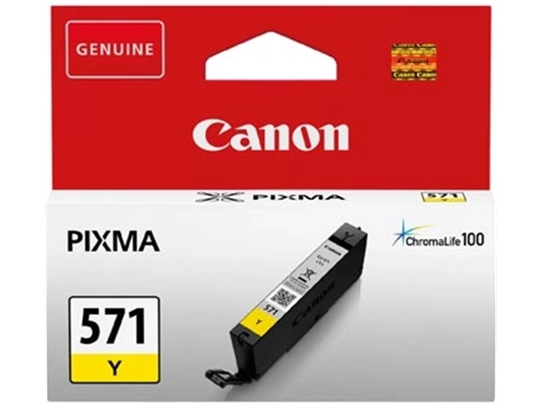 Een Canon inktcartridge CLI-571Y, 173 foto's, OEM 0388C001, geel koop je bij Muys Kantoor & Kado