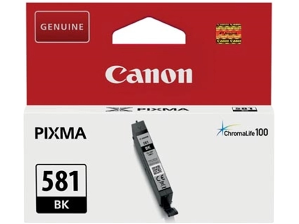 Een Canon inktcartridge CLI-581BK, 200 foto's, OEM 2106C001, zwart koop je bij Muys Kantoor & Kado