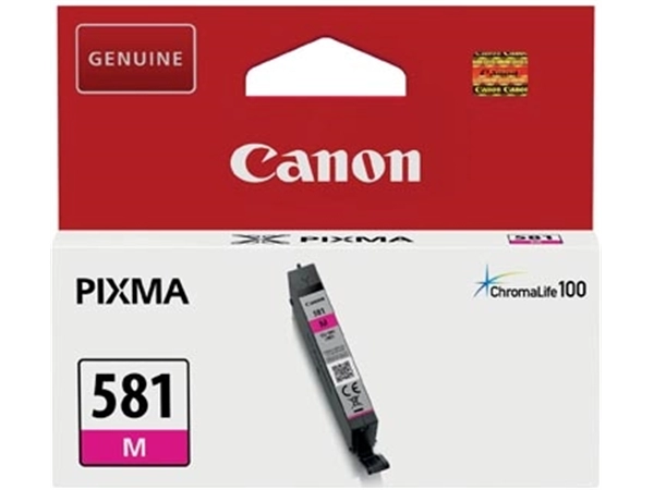 Een Canon inktcartridge CLI-581M, 237 foto's, OEM 2104C001, magenta koop je bij Muys Kantoor & Kado