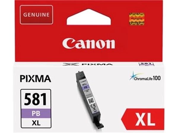 Een Canon inktcartridge CLI-581PB XL, 505 foto's, OEM 2053C001, photo blue koop je bij Muys Kantoor & Kado