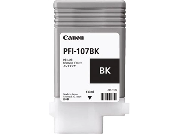 Een Canon inktcartridge PFI-107, 130 ml, OEM 6705B001, zwart koop je bij Muys Kantoor & Kado