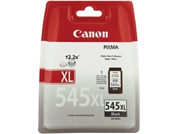 Een Canon inktcartridge PG545XL, 400 pagina's, OEM 8286B001, zwart koop je bij Muys Kantoor & Kado