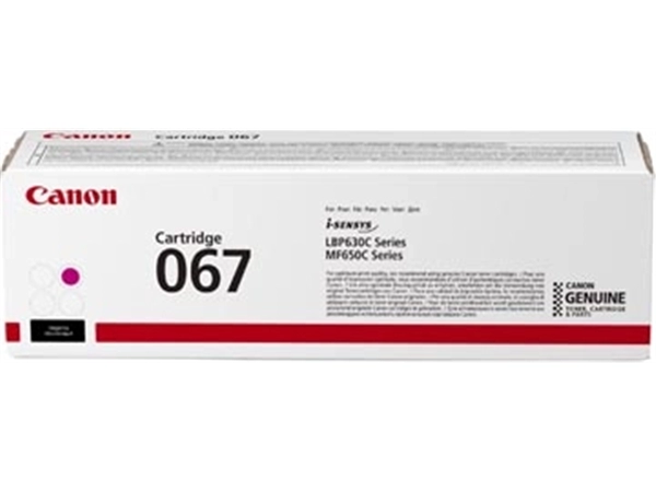 Een Canon toner 067, 1.250 pagina's, OEM 5100C002, magenta koop je bij Muys Kantoor & Kado