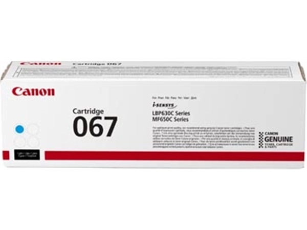 Een Canon toner 067, 1.250 pagina's, OEM 5101C002, cyaan koop je bij Muys Kantoor & Kado