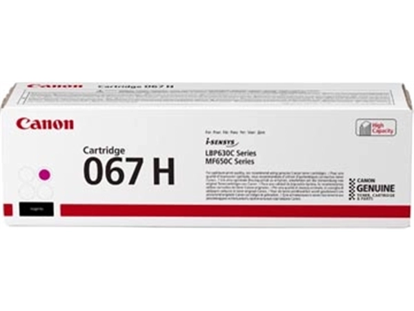 Een Canon toner 067H, 2.350 pagina's, OEM 5104C002, magenta koop je bij Muys Kantoor & Kado