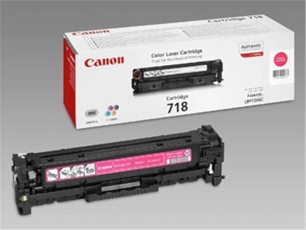 Een Canon toner 718, 2.900 pagina's, OEM 2660B002, magenta koop je bij Muys Kantoor & Kado