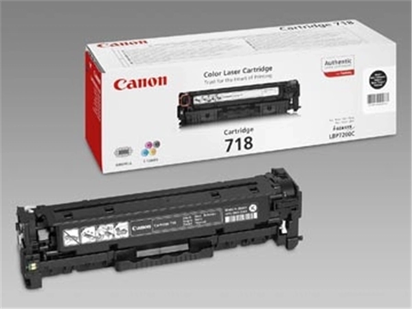 Een Canon toner 718, 3.400 pagina's, OEM 2662B002, zwart koop je bij Muys Kantoor & Kado