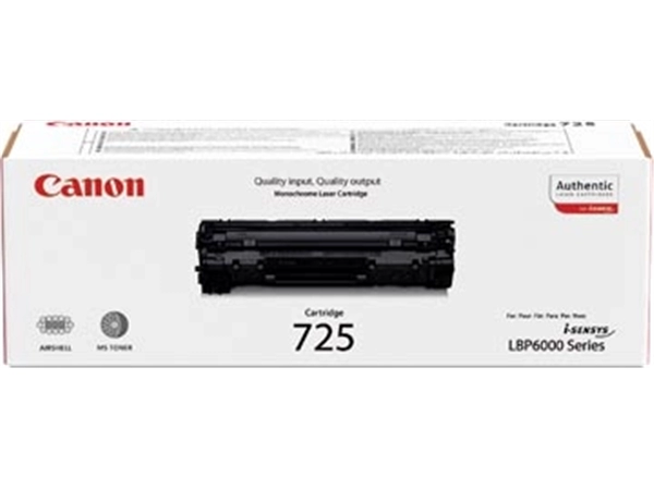 Een Canon toner 725, 1.600 pagina's, OEM 3484B002, zwart koop je bij Muys Kantoor & Kado