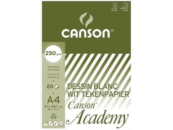 Een Canson Tekenblok Academy ft 21 x 29,7 cm (A4) koop je bij Muys Kantoor & Kado