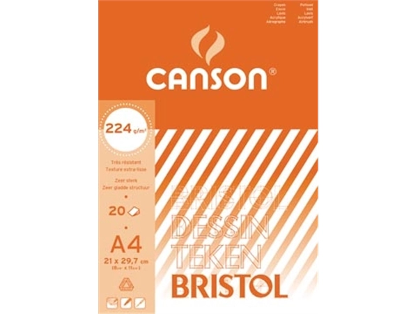 Een Canson tekenblok Bristol ft 21 x 29,7 cm (A4) koop je bij Muys Kantoor & Kado