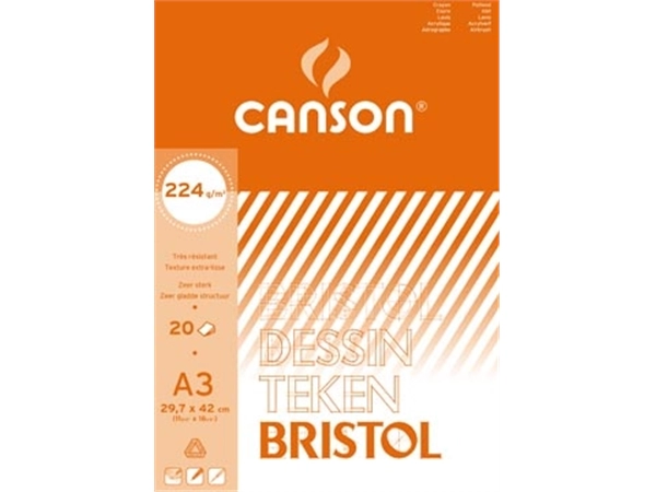 Een Canson tekenblok Bristol ft 29,7 x 42 cm (A3) koop je bij Muys Kantoor & Kado