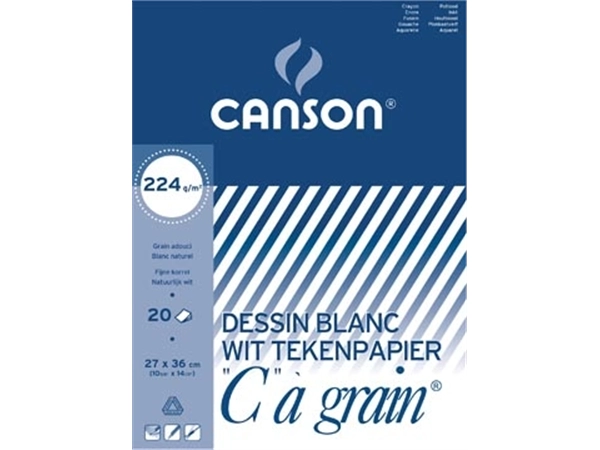 Een Canson tekenblok C à grain 224 g/m², ft 27 x 36 cm koop je bij Muys Kantoor & Kado