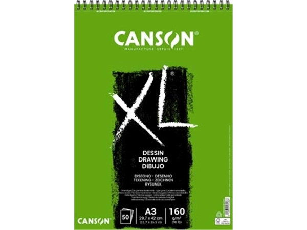 Een Canson tekenblok XL 160g/m&² ft A3, 50 vel koop je bij Muys Kantoor & Kado