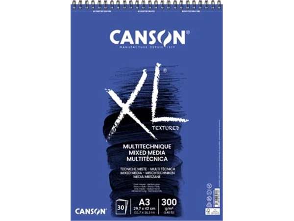 Een Canson tekenblok XL Mix Media 300 g/m² ft A3, blok met 30 vellen koop je bij Muys Kantoor & Kado