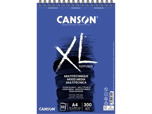 Een Canson tekenblok XL Mix Media 300 g/m² ft A4, blok met 30 vellen koop je bij Muys Kantoor & Kado