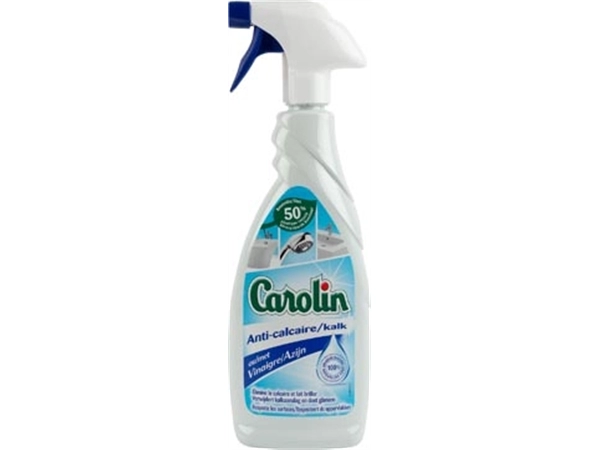 Een Carolin anti-kalk, spray van 650 ml koop je bij Muys Kantoor & Kado