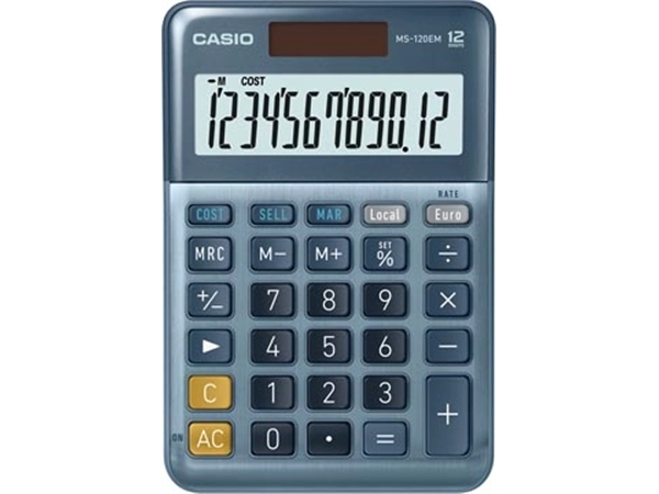 Een Casio Bureaurekenmachine MS-120EM koop je bij Muys Kantoor & Kado