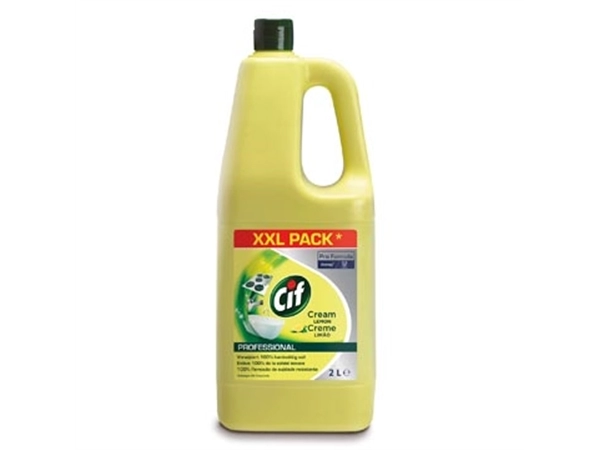 Een Cif schuurcrème citroen, flacon van 2 liter koop je bij Muys Kantoor & Kado