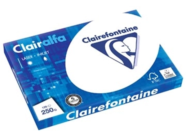 Een Clairefontaine Clairalfa presentatiepapier A3, 250 g, pak van 125 vel koop je bij Muys Kantoor & Kado