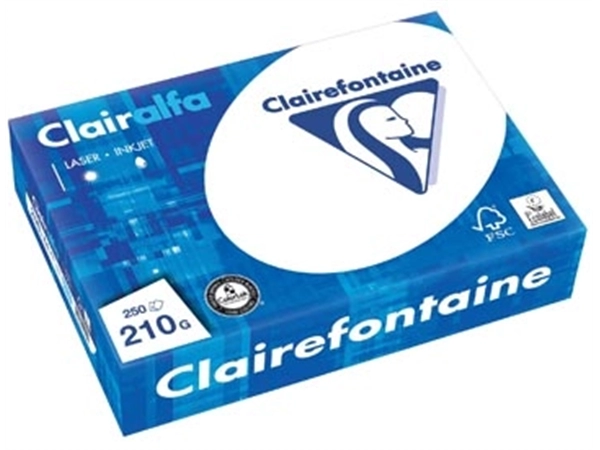 Een Clairefontaine Clairalfa presentatiepapier ft A4, 210 g, pak van 250 vel koop je bij Muys Kantoor & Kado