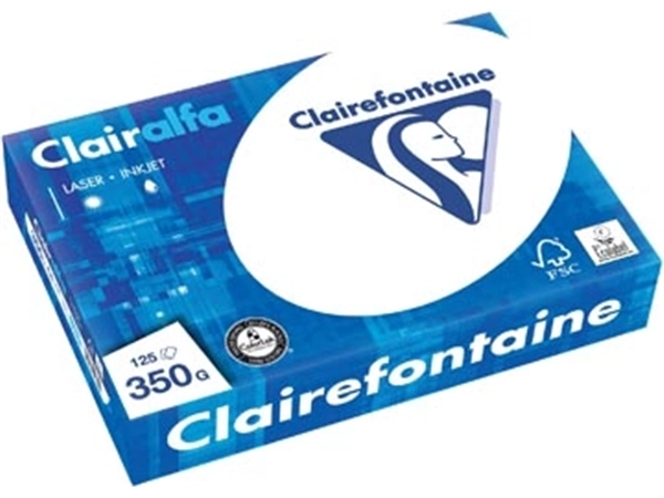 Een Clairefontaine Clairalfa presentatiepapier ft A4, 350 g, pak van 125 vel koop je bij Muys Kantoor & Kado