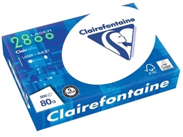 Een Clairefontaine Clairalfa printpapier ft A4, 80 g, pak van 500 vel koop je bij Muys Kantoor & Kado