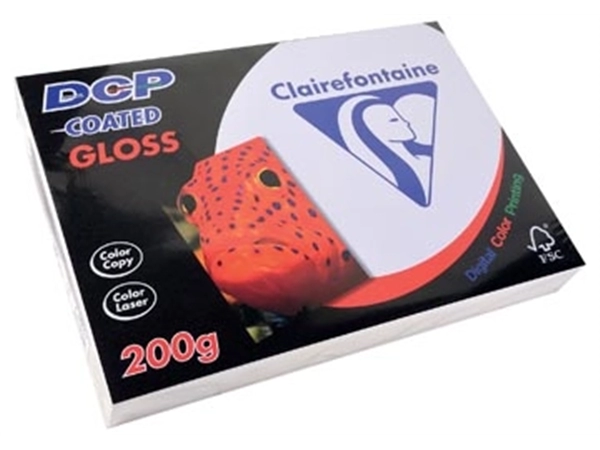 Een Clairefontaine DCP presentatiepapier coated gloss ft A4, 200 g, pak van 250 vel koop je bij Muys Kantoor & Kado