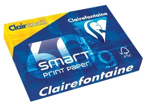 Een Clairefontaine Smart Printing printpapier ft A4, 60 g, pak van 500 vel koop je bij Muys Kantoor & Kado