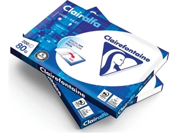 Een Clairefontaine printpapier ft A4, 80 g, pak van 200 vel, doos van 7 pakken koop je bij Muys Kantoor & Kado