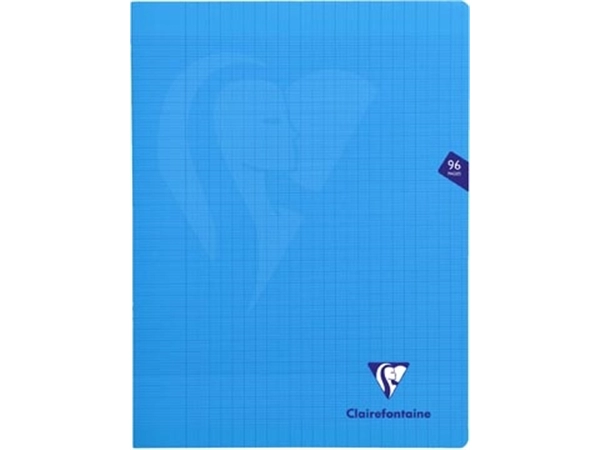 Een Clairefontaine schrift Mimesys voor ft A4+, 96 bladzijden, kaft in PP, seyès, blauw koop je bij Muys Kantoor & Kado