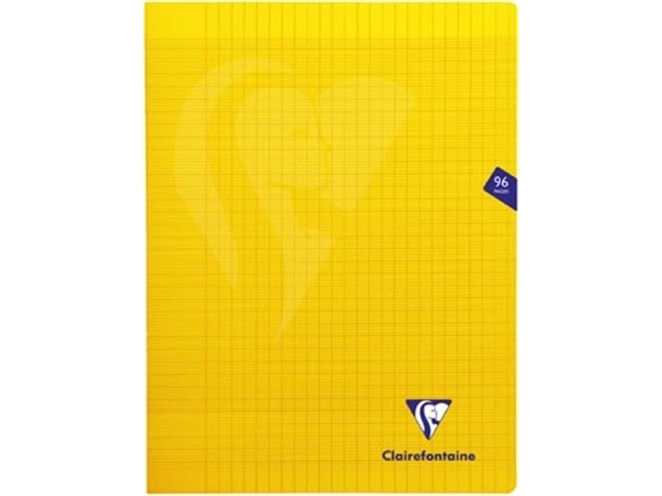 Een Clairefontaine schrift Mimesys voor ft A4+, 96 bladzijden, kaft in PP, seyès, geel koop je bij Muys Kantoor & Kado