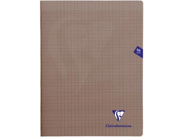 Een Clairefontaine schrift Mimesys voor ft A4+, 96 bladzijden, kaft in PP, seyès, grijs koop je bij Muys Kantoor & Kado