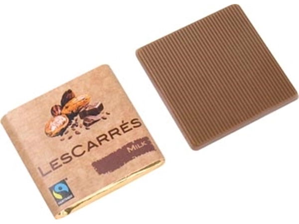 Een Cocachoc Les Carrés chocolade, fairtrade, melk, 4,5 g, doos van 400 stuks koop je bij Muys Kantoor & Kado