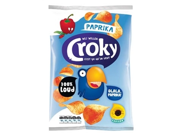 Een Croky chips paprika, zakje van 100 gram koop je bij Muys Kantoor & Kado