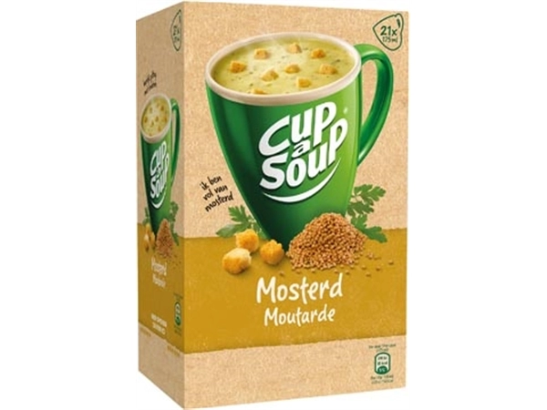 Een Cup-a-Soup mosterd, pak van 21 zakjes koop je bij Muys Kantoor & Kado