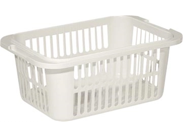 Een Curver Lingo wasmand, 66,5 x 43,5 x 38 cm, wit koop je bij Muys Kantoor & Kado