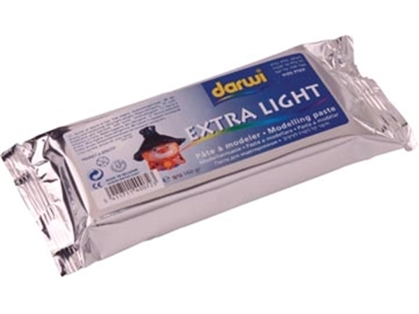 Een Darwi Extra Light boetseerpasta, pak van 160g, wit koop je bij Muys Kantoor & Kado