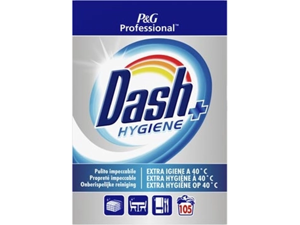 Een Dash Professional waspoeder extra hygiëne, doos van 6,5 kg koop je bij Muys Kantoor & Kado