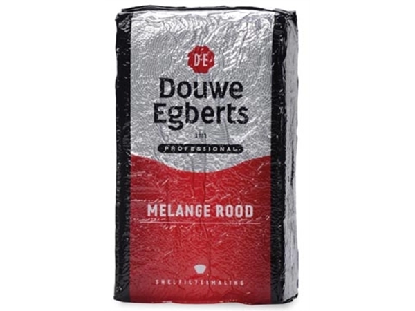 Een Douwe Egberts gemalen koffie voor snelfilters Rood, pak van 1 kg koop je bij Muys Kantoor & Kado