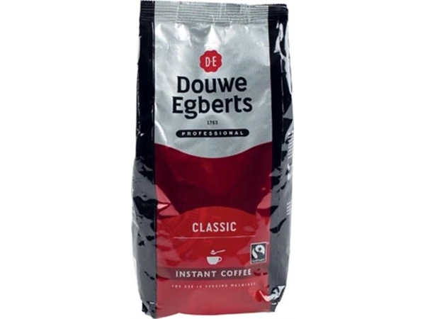 Een Douwe Egberts instant koffie, Classic, fairtrade, pak van 300 gram koop je bij Muys Kantoor & Kado