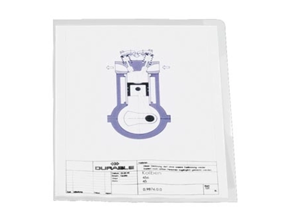 Een Durable L-map A4, transparant, 10 stuks koop je bij Muys Kantoor & Kado