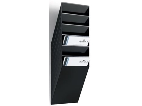 Een Durable folderhouder Flexiboxx 6 A4, zwart koop je bij Muys Kantoor & Kado