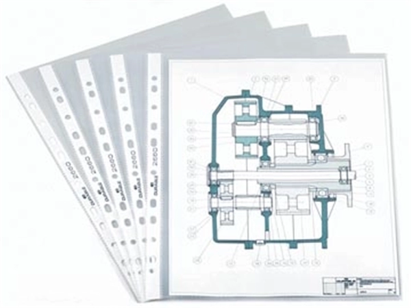 Een Durable geperforeerde showtas, ft A4, 11-gaats perforatie, 60 micron koop je bij Muys Kantoor & Kado