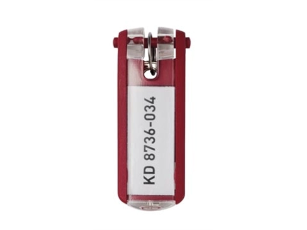 Een Durable sleutelhanger Key Clip, rood, pak van 6 stuks koop je bij Muys Kantoor & Kado