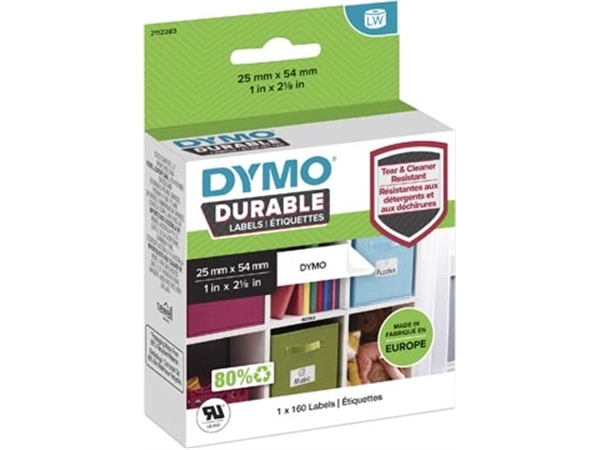 Een Dymo duurzame etiketten LabelWriter ft 25 x 54 mm, 160 etiketten koop je bij Muys Kantoor & Kado