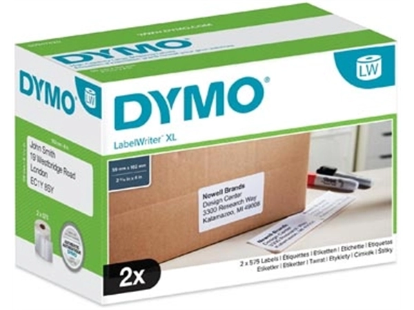 Een Dymo etiketten LabelWriter ft 102 x 59 mm, wit, 1150 etiketten koop je bij Muys Kantoor & Kado